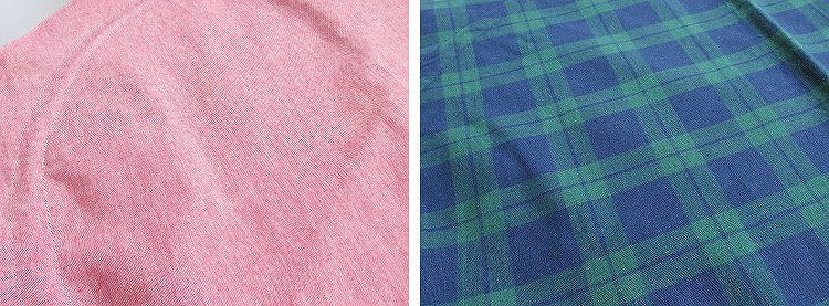 ランチョンマットのカラーは、淡いピンクとチェック柄(深緑／紺)のどちらかをお選びいただけます。